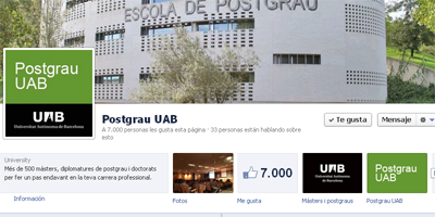 postgrau UAB ya tiene m�s de 7000 seguidores en Facebook